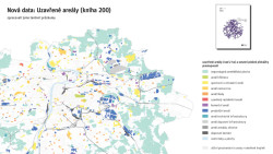 Územně analytické podklady zahrnují nejnovější data o území nebo jeho hodnotách a limitech. (na obrázku uzavřené pražské areály)