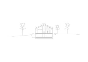 Rodinný dům E20, řez, Steimle Architekten BDA