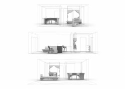 Interiér bytu v Letňanech, pohledy, Archistroj