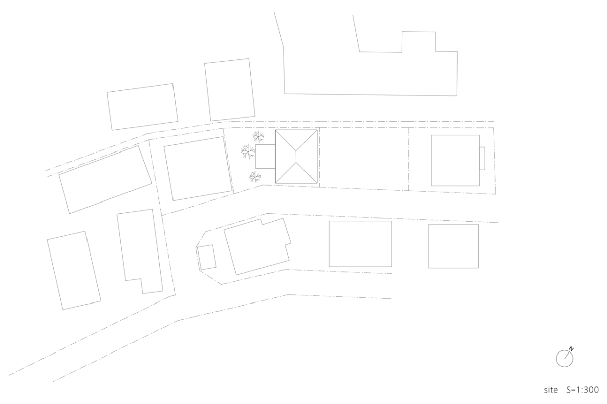 Tetsuo Yamaji Architects, Module Grid House, situace – foto