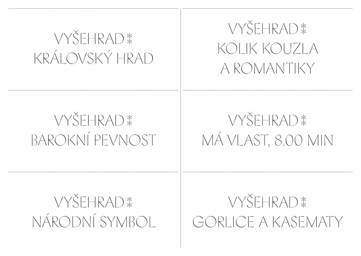 Nová vizuální identita Vyšehradu, Jan Matoušek a Miroko Maroko.