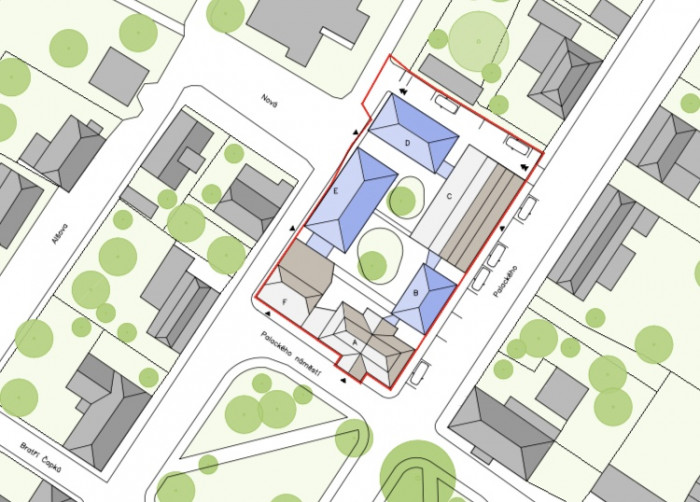 Sídlo firmy Lasvit, ov – a, ov architekti, situace