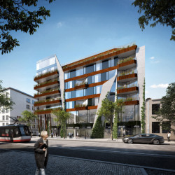 Polyfunkční dům Komunardů 35 v pražských Holešovicích, FIALA+NEMEC/ Stanislav Fiala.