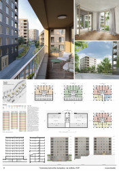 Bytový komplex Andromeda v Košících, soutěžní panel, re:architekti