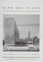 Reklama na projekt Kips Bay Plaza na Manhattanu, I.M. Pei, James Ingo Freed.