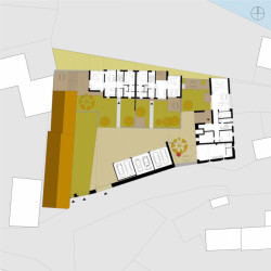 Úprava hospodářského dvora Bukonec pro bydlení, půdorys 1 NP, projectstudio8