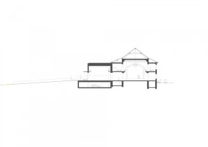 Revitalizace areálu Sokolovny v Rokycanech, Rusina Frei architekti / Martin Rusina, Martin Frei, Gabriela Sládečková, řez