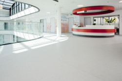 Nemocnice Haga Juliana, Haag – podlahy Marmoleum tvoří celistvý odolný povrch. Snadno se udržují a lze je renovovat v případě potřeby