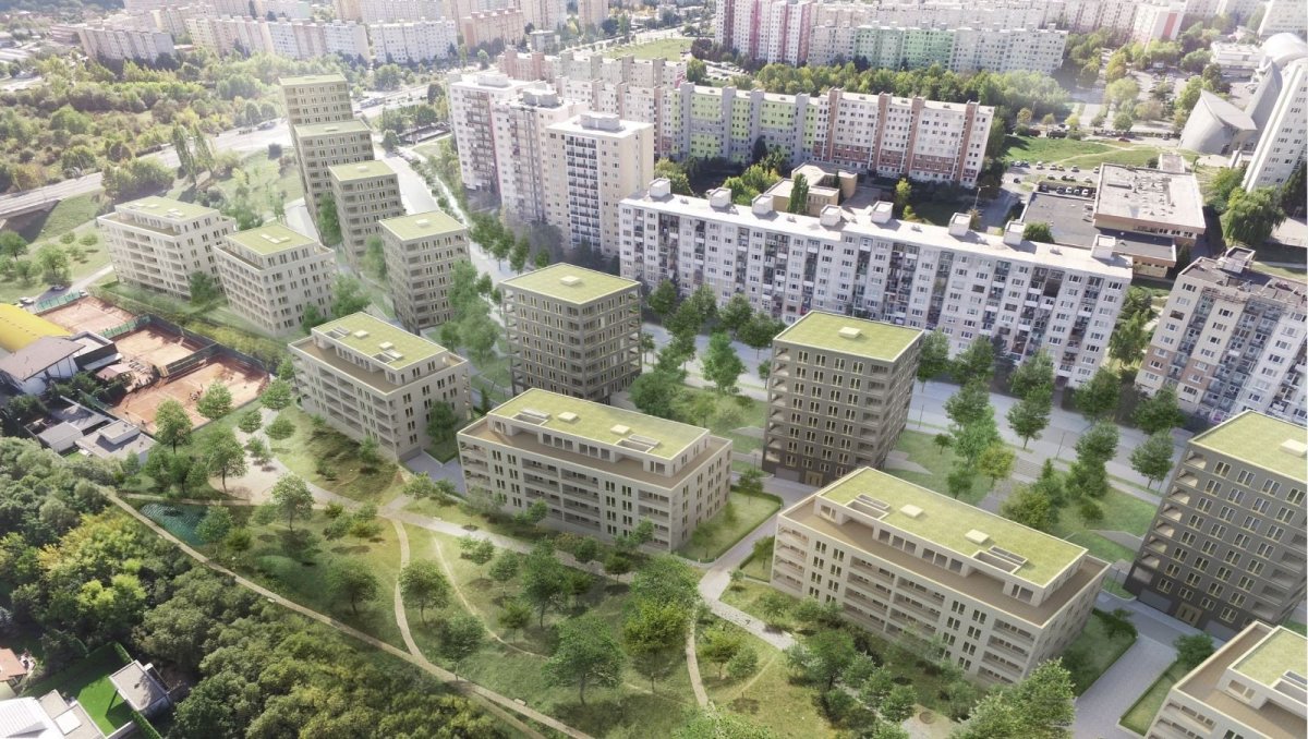 Bytový komplex Andromeda v Košících, vizualizace, re:architekti