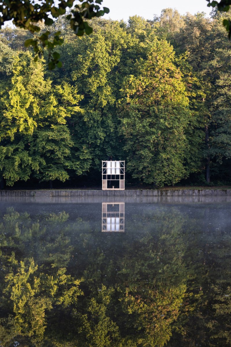Tea house Pavilion, GRAU Architects: vznikl v rámci mezinárodního workshopu Mood for Wood v roce 2022 ve spolupráci s polskými studentkami a studenty