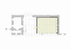 under-construction architects, Ateliér zasunutý do stodoly, půdorys 1. NP – foto