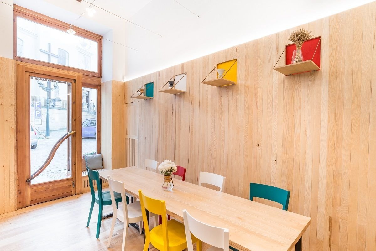 Monogram espresso bar, studio AEIOU