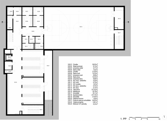 Přístavba ZŠ DR. E. Beneše, Med Pavlík architekti - 1.P.P.