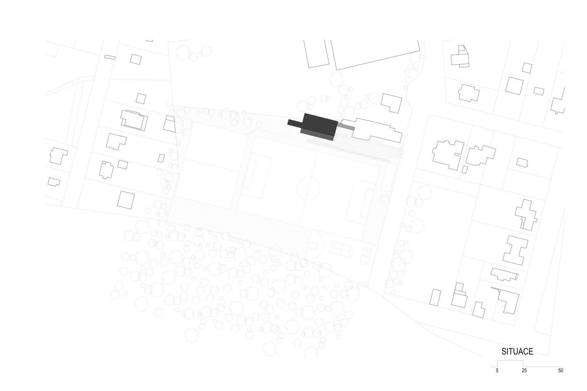 Kabiny FK Klánovice, 20-20-ARCHITEKTI: Situace