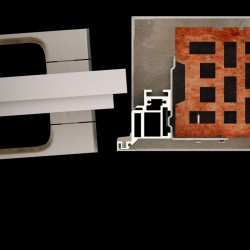 Řez skrytou zárubní Aktive 2515 a dveře Master. - foto