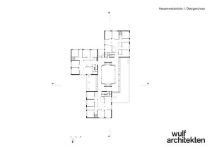 Škola Hessenwald, wulf architekten, půdorys první patro