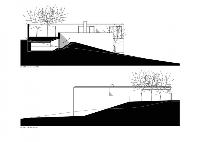 Rodinný dům Přílepy, pohledy, Chládek architekti