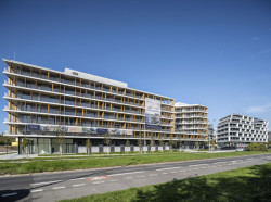 Administrativně-rezidenční komplex Hagibor roste na zanedbaném brownfieldu.