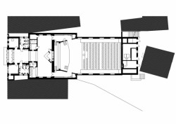 KINONEKINO, půdorys 1 NP, původní stav, XTOPIX architekti/ Simona Ledvinková