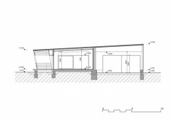 Klubovna oddílu běžeckého lyžování Trutnov, ROSA – ARCHITEKT s.r.o. / Ing. arch. Michal Rosa, řez