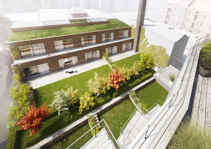 Bytový dům Sámova, Znamení čtyř - architekti, vizualizace