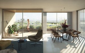 Rezidence Nádraží Žižkov, vizualizace, ra15, Benthem Crouwel Architects