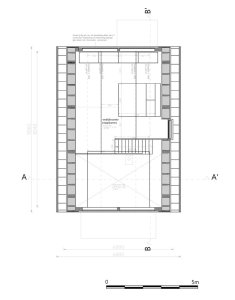 Indigo House – ateliér sochařky, woonpioniers, půdorys 1NP