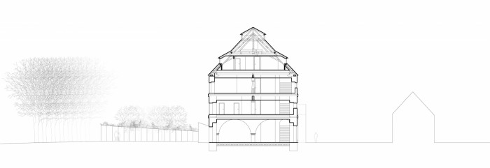 Hotel Lotrinský, EA architekti, řez