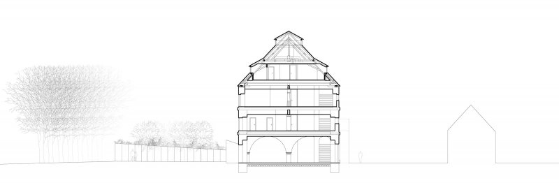 Hotel Lotrinský, EA architekti, řez
