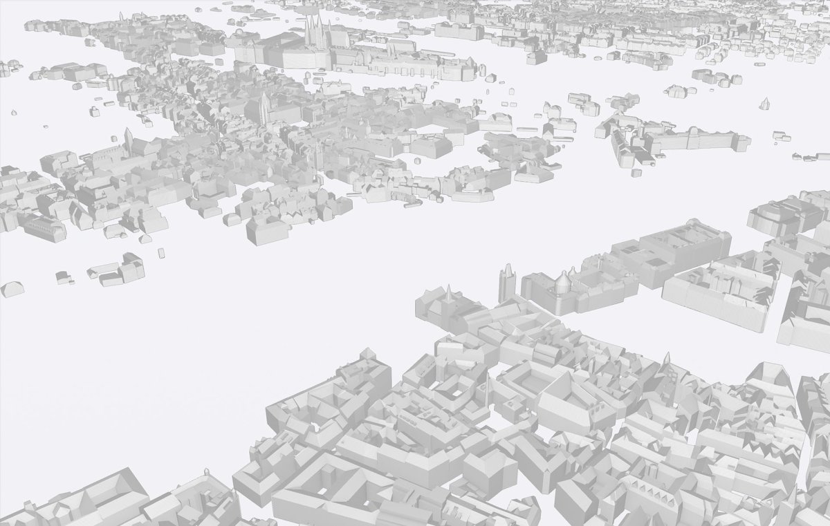 Budovy 3D - výřez okna ze 3D/BIM nástroje