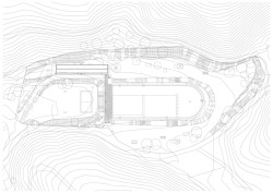 Situace (Zázemí Lesního koupaliště, Mjölk architekti, Marie Vondráková)