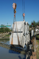 Pokládka betonového ostrůvku