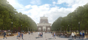 Revitalizace náměstí Jiřího z Poděbrad, vizualizace, MCA atelier