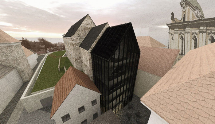 Jiří Gulbis, Kulturní okrsek města Úštěk, schodišťová věž - foto