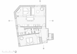 Byt na Žižkově, půdorys po rekonstrukci, DDAANN