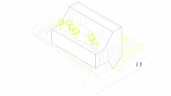 2A Design, Flying Box Villa, axonometrický pohled – foto