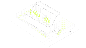 2A Design, Flying Box Villa, axonometrický pohled – foto