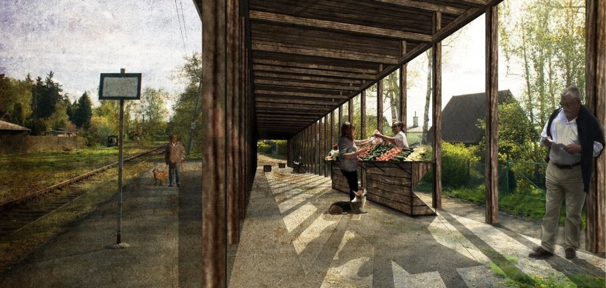 Vu Dinh Quang, Daniela Míková a Ondřej Novák, Malá architektura pro Velký rybník, vlaková stanice - foto