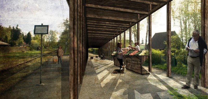 Vu Dinh Quang, Daniela Míková a Ondřej Novák, Malá architektura pro Velký rybník, vlaková stanice - foto