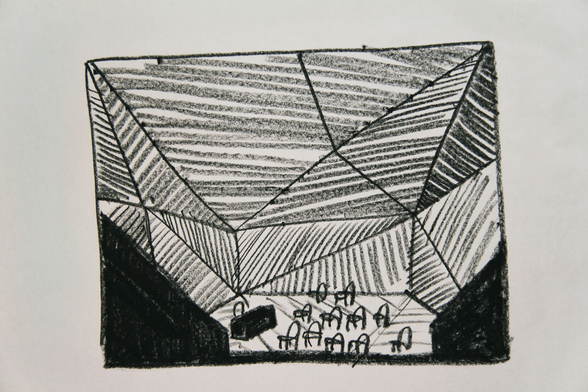 Krkonošské centrum environmentálního vzdělávání (KCEV), kresba, Petr Hájek architekti.