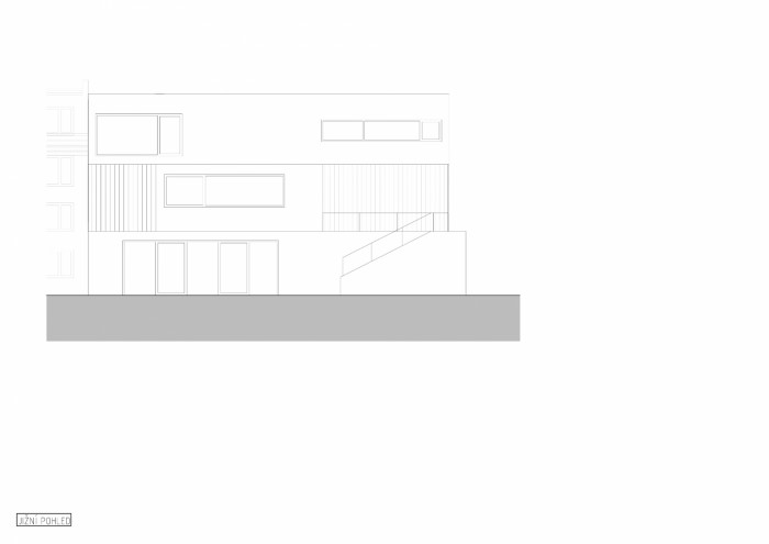 Rodinný dům v Brně-Kohoutovicích, Kuba&Pilař architekti / Tomáš Pilař, Ladislav Kuba, Helena Hovorková, Milena Galátová, Martin Hlava, jižní pohled
