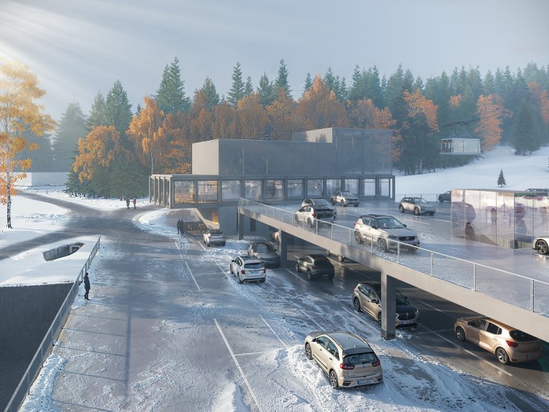 Vizualizace nové lanovky na Ještěd