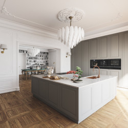 Byt s klasicistní inspirací v Paříži