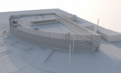 Parkovací dům v Dolních Břežanech, Franek Architects, Vašiarchitekti - BIM model, perspektiva
