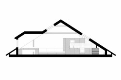 Neuhäusl Hunal, rekonstrukce podkrovního bytu, řez, výkres