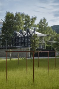 Letní kino Prachatice, Mimosa Architekti: Kino nachází se nedaleko městského centra v blízkosti Štěpánčina parku
