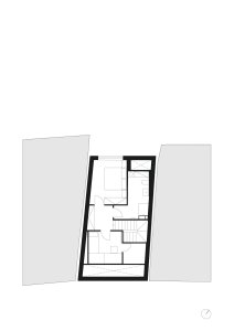 Půdorys (Rodinný dům v Senici na Hané, TŘI.ČTRNÁCT architekti)