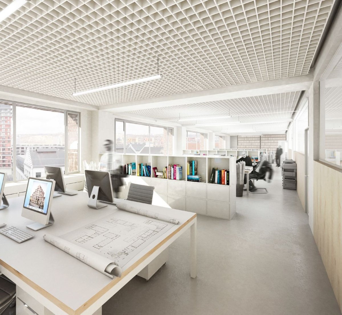 bod architekti, Nová radnice pro Prahu 7, 4. patro // 1. místo – foto