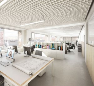 bod architekti, Nová radnice pro Prahu 7, 4. patro // 1. místo – foto