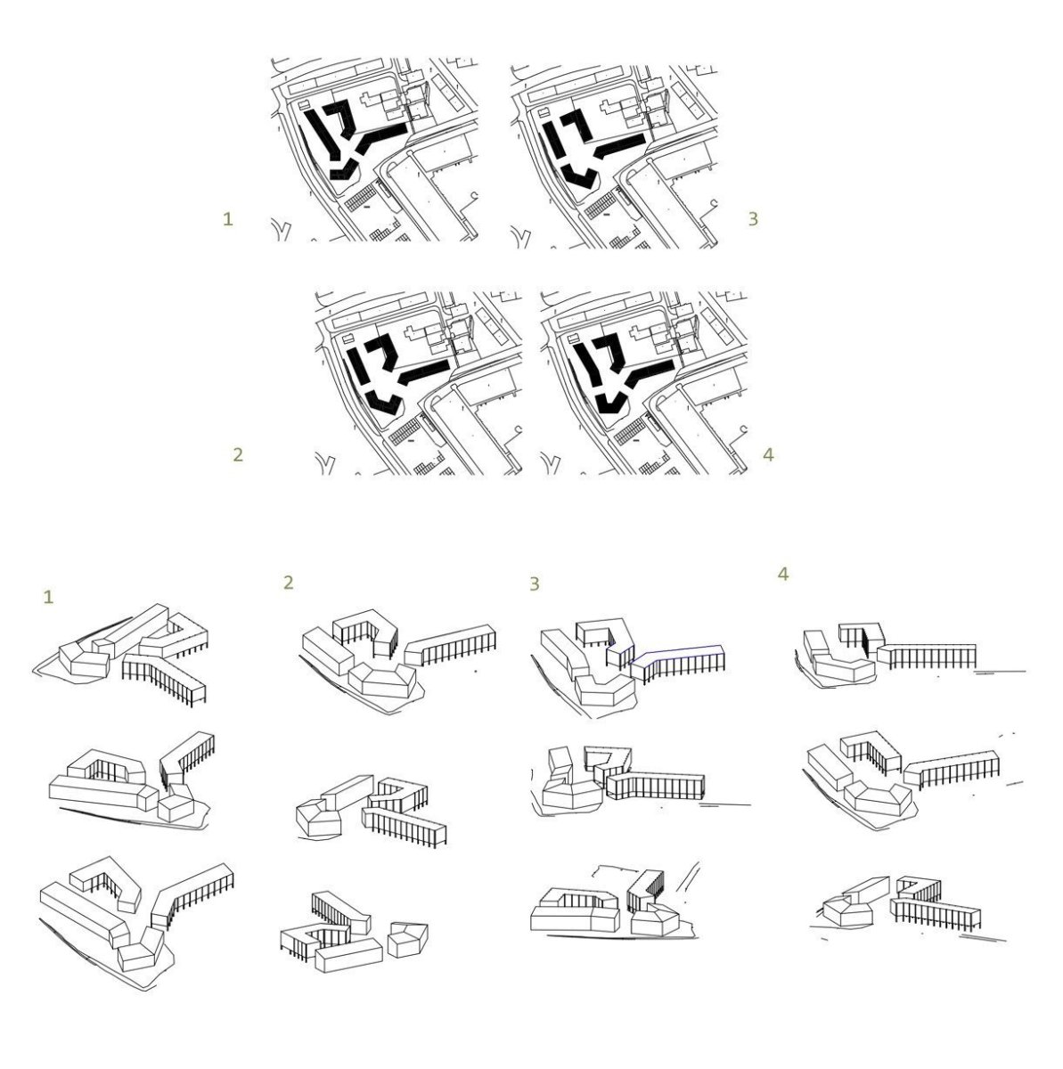 Studie bytových domů Sokolov, schéma, Petr Tuček, object-e